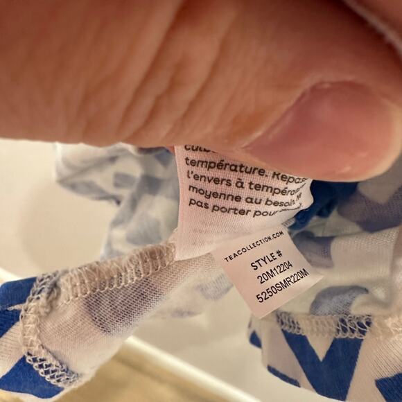 Tea Collection Blue & White Geometric Skort - Picture 8 of 8